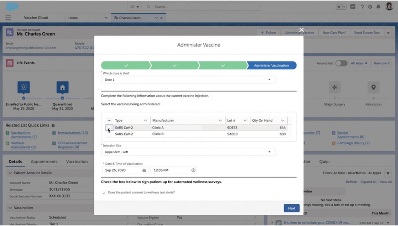 Salesforce Announces Vaccine Cloud To Accelerate Global Vaccine Management